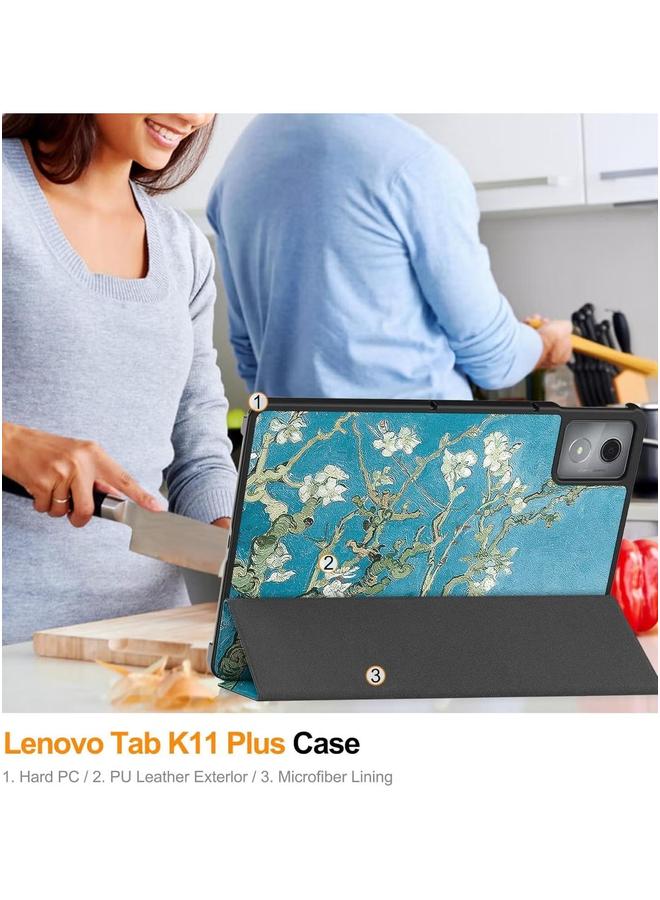 Compatible with Lenovo Tab K11 Plus 11.45 inch 2024 (Model:TB230XC,TB352FU), Powerful Magnetic Attachment, Slim Trifold Stand Case With Auto Wake/Sleep - Image 2